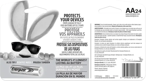 Miniatura 10 de Energizer Baterías AA MAX (paquete de 24), pilas alcalinas doble A