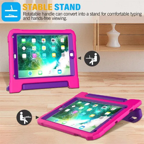 Miniatura 4 de SUPLIK Funda para niños para iPad de 5ª/6ª generación (9.7 pulgadas, 2017/2018), iPad Air 1 y Air 2 y Pro 9.7 Funda con protector de pantalla, funda
