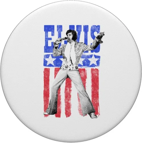 Miniatura 3 de Elvis Presley PopGrip intercambiable con la bandera estadounidense