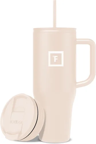 Miniatura 19 de IRON °FLASK Co-Pilot - Vaso aislante de 40 onzas con pajita y tapas abatibles - Botella con portavasos para bebidas frías o calientes - A prueba