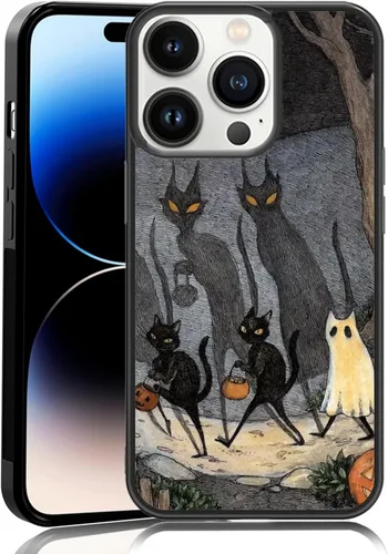 Miniatura 74 de Elegante funda de teléfono con diseño de gato Marie compatible con iPhone 11, funda de encaje dorado para iPhone, a prueba de golpes, rosa fucsia