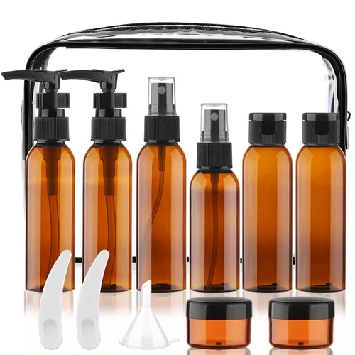 Miniatura 9 de Cosywell Botellas de tamaño de viaje para artículos de tocador, paquete de 13 botellas de aseo aprobadas por la TSA de 2 onzas, kit de viaje a