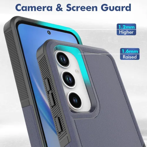 Miniatura 258 de Jeylly Compatible con Samsung Galaxy A22 5G Funda, Funda Samsung A22 5G con 2pcs protectores de pantalla de vidrio templado