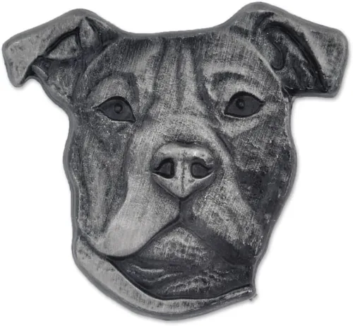 PinMart Pin de solapa plateado para amantes de los perros de raza de perro