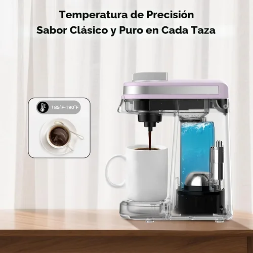 Miniatura 9 de Cafetera Mini CHULUX para Cápsula K, Cafetera de una sola porción para Americano de una Taza, Máquina de Café en Cápsulas Ligera, Lavanda