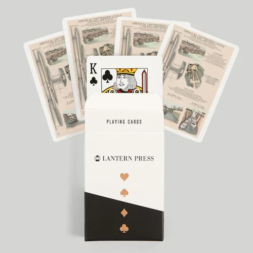 Miniatura 6 de Lantern Press Ballard Locks Technical, 52 Playing Cards for Adults, Poker Size Card Deck