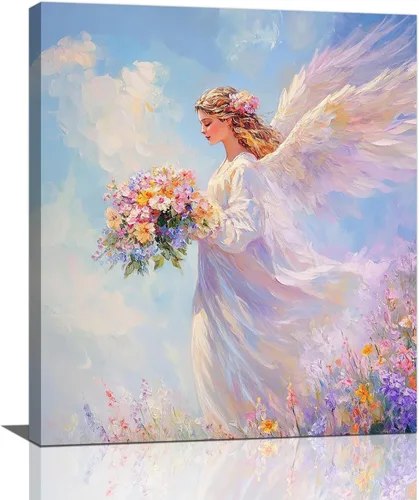 Miniatura 123 de Arte de pared con los 10 mandamientos, lienzo de los diez mandamientos, decoración de pared, pintura enmarcada inspiradora cristiana, obra de arte