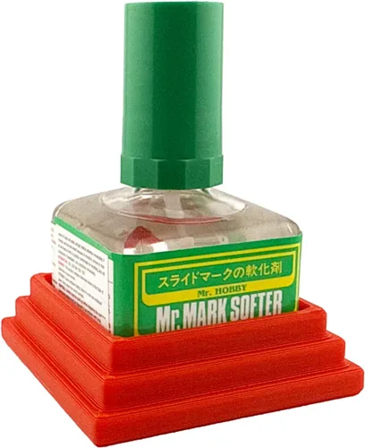 Jeff Did It! Square Bottle Glue Cement Holder Compatible with Mr Hobby Cement Setter Weathering and other Mr Hobby Square Bottles - Holder Only (Red)