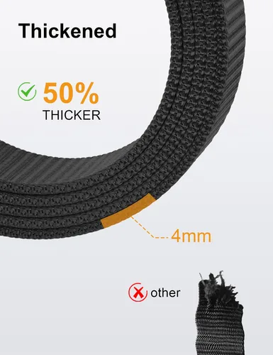 Miniatura 4 de JUKMO Cinturón de trinquete para hombre, cinturón táctico de nailon con hebilla deslizante automática, ribete ajustable para adaptarse