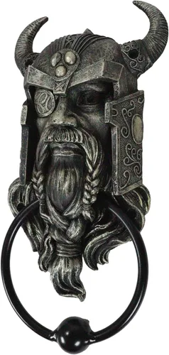 Miniatura 4 de Ebros Gift Gobernante nórdico vikingo de Asgard Warrior Raven God Odin The Alfather - Alabador decorativo para puerta con resina hecha a mano
