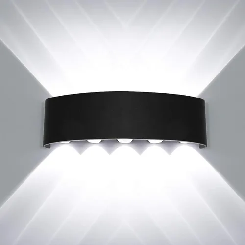 Miniatura 9 de Kawell Lámpara de pared moderna impermeable de 8 W, lámpara de pared LED de aluminio, para interiores y exteriores, para baño, dormitorio, pasillo