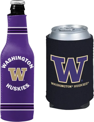 Miniatura 28 de College Team Color Logo Can & Bottle Holder Insulator Beverage Cooler Set