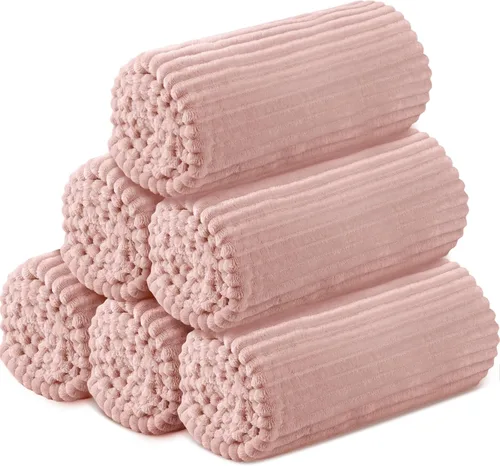 Miniatura 56 de Buryeah 6 Piezas Manta de Franela a Granel 50 x 60 pulgadas Manta para Pijamadas Boda al Aire Libre Manta Ligera, Certificado Oeko-tex Standard 100