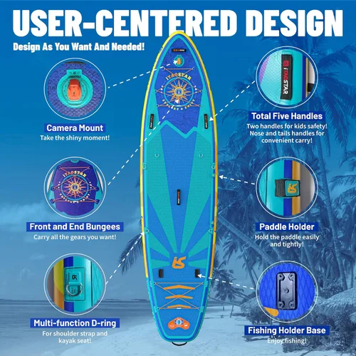 Miniatura 3 de iTAOSTAR Journey Tabla de Paddle de 11'6" / 11'×34" / 11'×35" Extra Ancha, Accesorios Premium de Tabla SUP Todo-en-Uno, Aletas Personalizadas