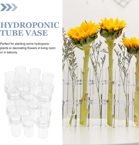 Miniatura 4 de DOITOOL Jarrón de tubo de ensayo, 8 piezas, tubo de ensayo de vidrio, terrario, florero de vidrio transparente, maceta decorativa de tubo de ensayo