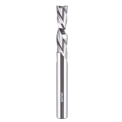 SpeTool Brocas de enrutador en espiral cortadas hacia abajo de 1/4 de pulgada de diámetro de corte, vástago de 1/4 de pulgada de carburo sólido CNC
