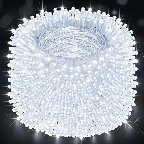 Miniatura 18 de Guirnalda de luces de Navidad de 403 pies para exteriores, 1000 luces LED con cambio de color, 11 modos y función de temporizador de memoria