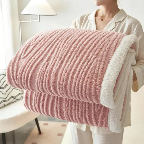 Miniatura 10 de PU MEI Manta Sherpa para sofá de 60 x 80 pulgadas, manta de forro polar mullida, suave y acogedora para cama, manta gruesa y cálida para todas