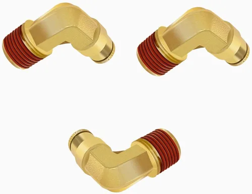 Miniatura 19 de Siptenk Codos de 1/2" DOT de latón DOT de aire de conexión rápida DOT accesorios de línea de aire DOT 5 piezas, tubo de 1/2" OD x rosca NPT de 3/8