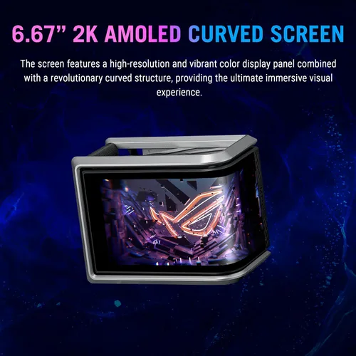 Miniatura 3 de ASUS ROG RYUO IV 360 ARGB con pantalla AMOLED curvada móvil de 6.67 pulgadas que admite video de efecto 3D o estadísticas de sistema