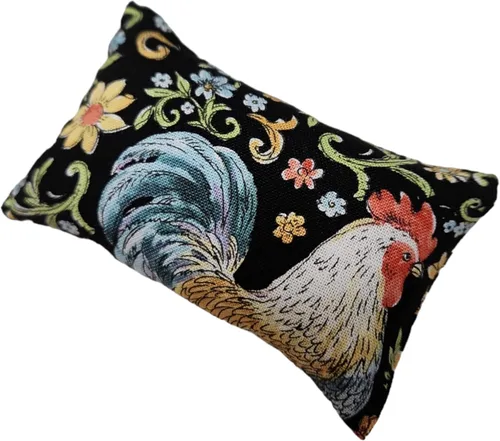 Miniatura 29 de Emery - Alfiletero para costura, relleno de arena abrasiva, hecho a mano en Estados Unidos (2 x 3 pulgadas, flores en negro)