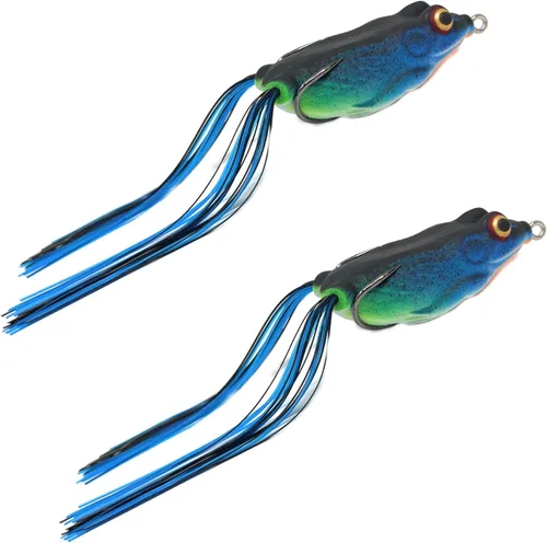 Miniatura 15 de Reaction Tackle Ranas de cuerpo hueco para pesca de lubina, señuelo ultra realista sin malas hierbas para lubina, cabeza de serpiente, lucio y más