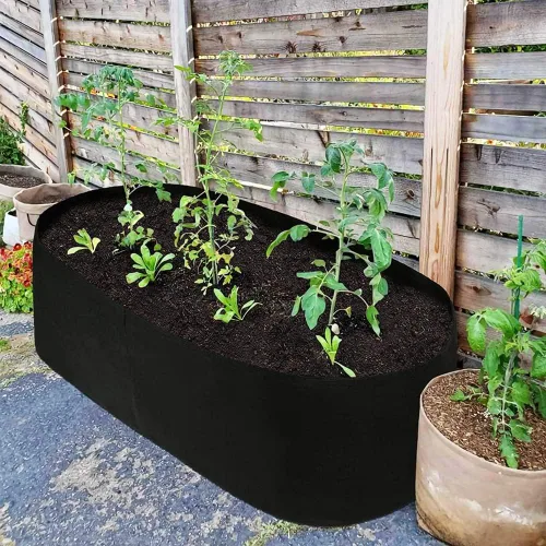 Miniatura 7 de Cama de jardín elevada de tela, macetas elevadas para plantas al aire libre, bolsa rectangular de cultivo de jardín para hierbas, flores y verduras