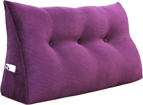 Miniatura 7 de Almohada de cuña acolchada de 8 libras para cabecero, posicionador corporal en forma de triángulo, almohada de lectura para la cama, almohada