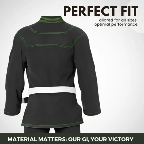 Miniatura 3 de Rightpunch Ultimate Brazilian Jiu Jitsu Gi preencogido Unisex Bjj Gi ligero 450 GSM tela de algodón