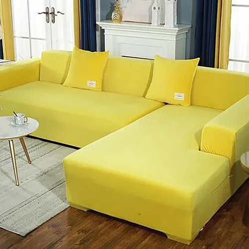 Miniatura 10 de Konsilsa Funda de sofá de terciopelo elástico para forma de L, funda de sofá suave y gruesa antideslizante, cubierta completa, protector de muebles