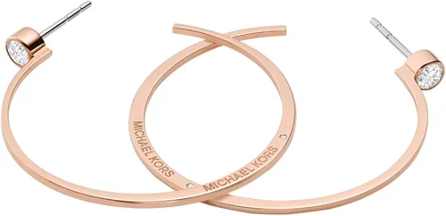 Miniatura 2 de Michael Kors - Arracadas de plata y oro rosa para mujer