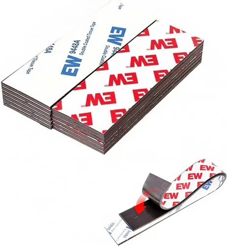 Miniatura 10 de AB - Tiras de cinta magnética con adhesivo, 0.5 pulgadas x 12 pies para manualidades y organización de refrigerador (2 rollos)