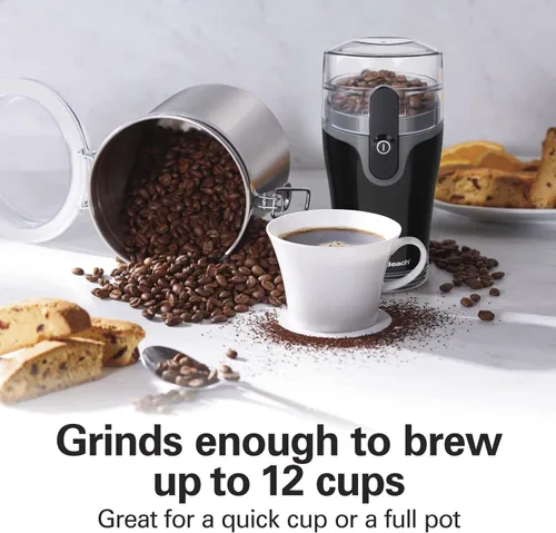Miniatura 7 de Hamilton Beach The Scoop - Cafetera de una sola porción y cafetera de molido rápido para tazas de 8 a 14 onzas, se prepara en minutos, negro