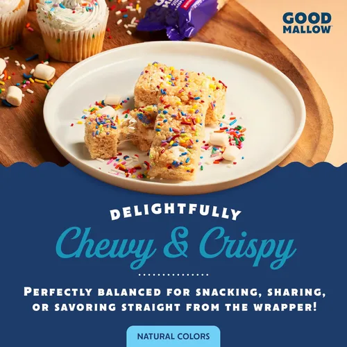 Miniatura 4 de GoodMallow Treats Veganos Crujientes de Arroz Envueltos Individualmente Caja de 8, Bocadillos Veganos Kosher, Aperitivos Sin Gluten Sin Lácteos
