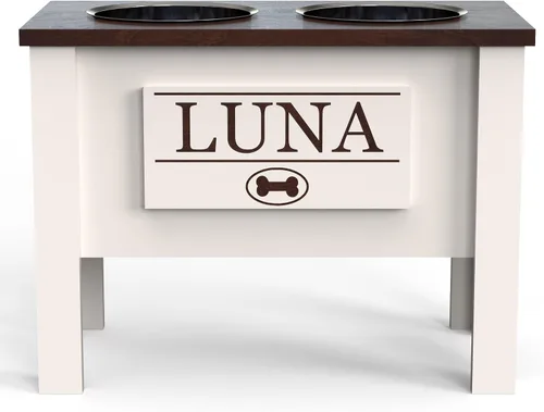 Miniatura 18 de GrooveThis Woodshop Soporte Personalizado de Cuenco Elevado para Perros de Tamaño Grande, Mediano, Pequeño y Extra Pequeño - Cuencos de Acero Negro