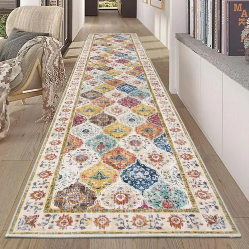 Miniatura 104 de HEBE Alfombra Pasillo 2'x10' Lavable Vintage Desgastada Alfombras de Área Antideslizante Alfombra de Lavandería Boho Alfombras de Piso para Pasillos