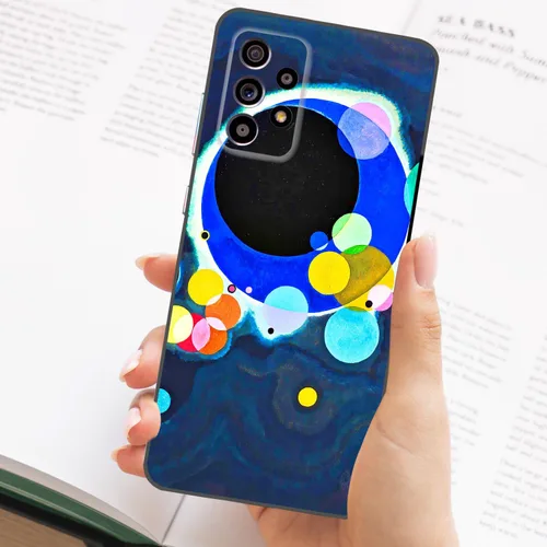 Miniatura 5 de Berkin Arts Wassily Kandinsky - Funda de silicona compatible con Samsung Galaxy A52 5G 4G/A52S 5G, color campo colorido Moongate (varios círculos)