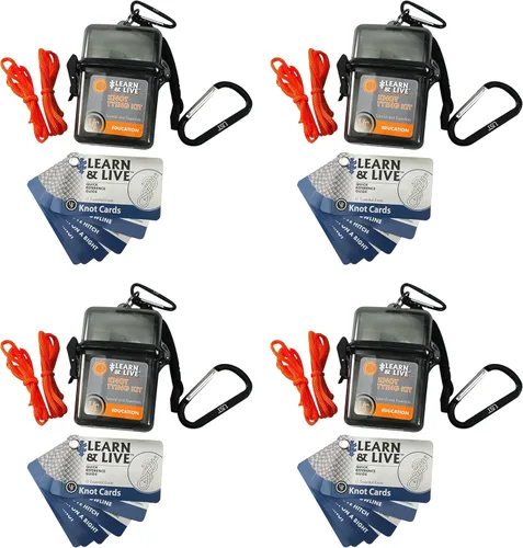 UST Learn & Live - Kits educativos para exteriores con tarjetas impermeables, herramientas y estuche hermético para senderismo, camping, mochileros,