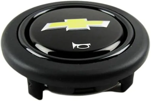 Miniatura 15 de Q1-TECH, botón redondo JDM universal para volantes aftermarket de 6 pernos con abertura de dos pulgadas 2" para botón de bocina (AUD-BK)