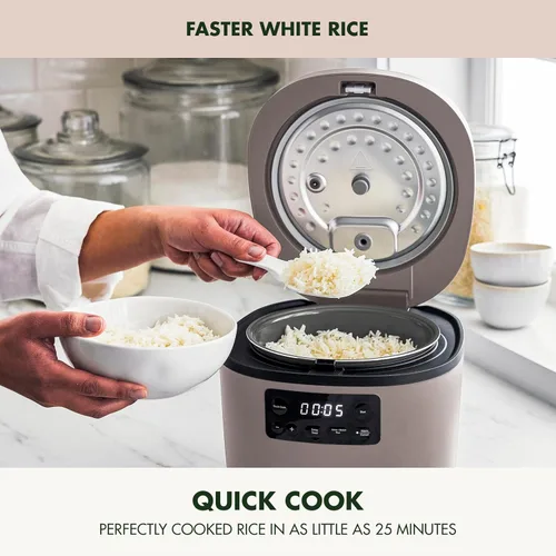 Miniatura 5 de GreenPan Olla arrocera avanzada, 4 tazas sin cocinar/8 tazas cocidas, olla antiadherente extraíble de cerámica sin PFAS, arroz blanco y marrón