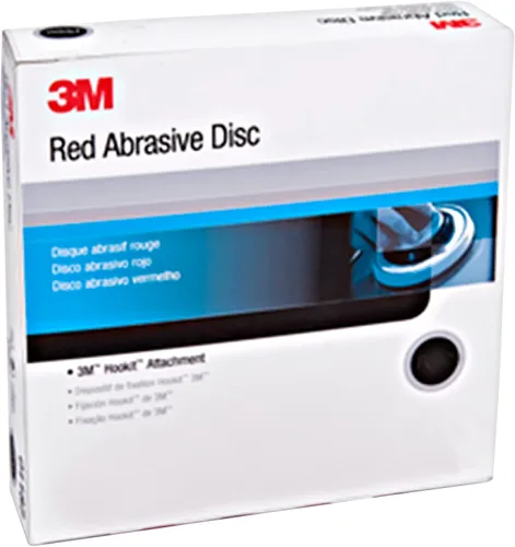 Miniatura 2 de 3M Hookit - P80D, disco de arena abrasiva, rojo, 6 pulgadas., Grado: P220, Rojo