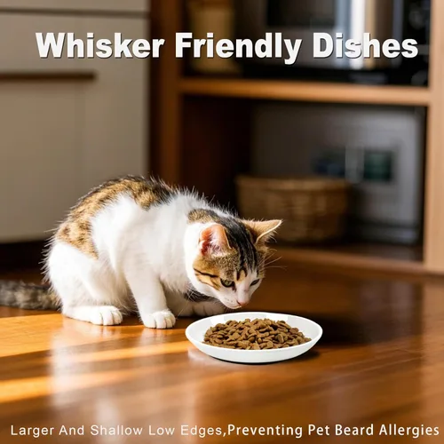 Miniatura 5 de Cuencos para gatos, sin derrames, con bigote y fatiga para gatitos, con silicona antideslizante, platos de cerámica para gatos, agua y húmedos