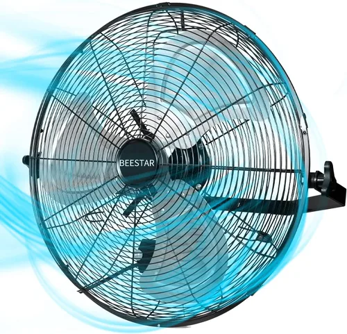 Miniatura 8 de BEESTAR Ventilador de pared de alta velocidad de 18 pulgadas, ventilador industrial con ventilación comercial de 3 velocidades, fácil operación e