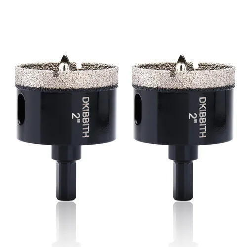 Miniatura 13 de DKIBBITH Juego de brocas de diamante de 5/8" con broca piloto - Paquete de 2 brocas de diamante de 5/8" con punta de diamante para agujeros