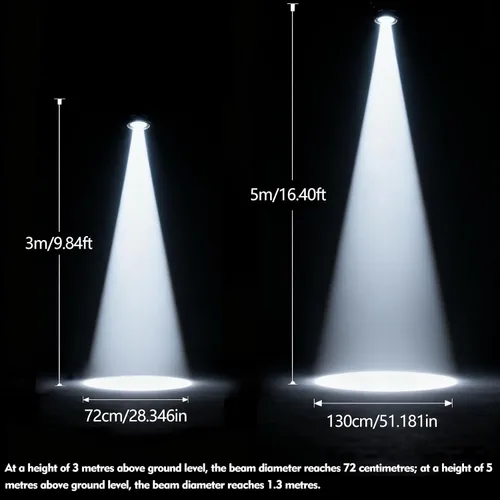 Miniatura 9 de Luz de Bola de Discoteca, PinSpot LED Blanco de 3W para Iluminar Bola de Espejo, Luces de PinSpot para DJ en el Escenario (Cáscara Blanca)