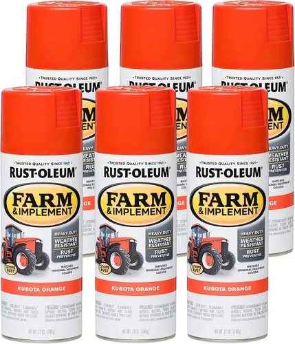 Miniatura 62 de Rust-Oleum 280131-6PK Pintura en aerosol para granjas e implementos, 12 onzas líquidas, color azul Ford, paquete de 6 Ford azul