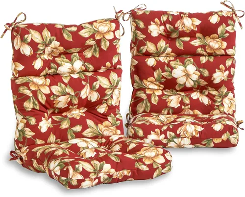 Miniatura 11 de South Pine Porch Cojín para silla de respaldo alto al aire libre (juego de 2), Aloha Black Floral