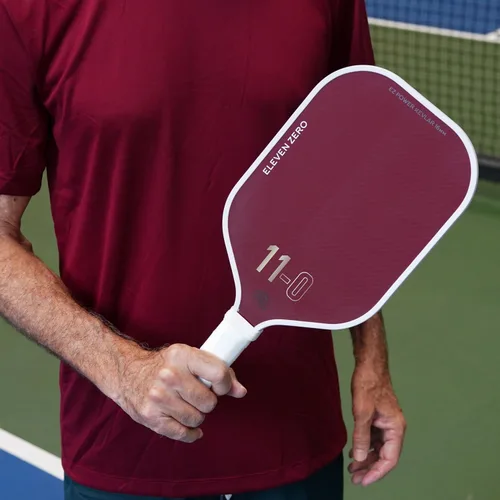 Miniatura 8 de EZ Power K-0.630 in Termoformed Pro Pickleball Paddle Aramida roja y tejido de fibra de carbono cruda Superficie de alta fricción T700