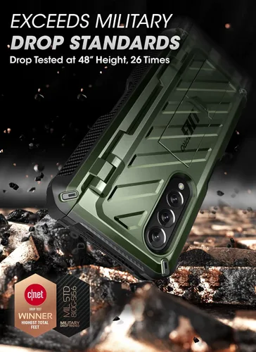 Miniatura 2 de SUPCASE Funda para Galaxy Z Fold 3 con soporte para bolígrafo S (Unicorn Beetle Pro), [protector de pantalla y soporte integrados]