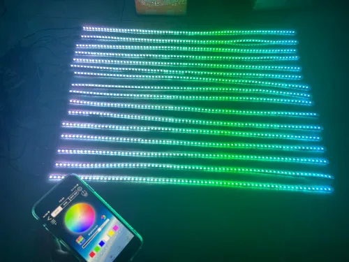 Miniatura 3 de 16 tiras de luz LED RGB de 1 pie (11.8 in/12) – Aplicación de una sola fila de serie de flujo de color de ensueño + control remoto apto para Polaris